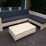 Steigerhouten meubels maken - bouwtekening hoekbank steigerhout