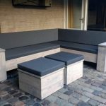 Steigerhouten meubels maken - bouwtekening hoekbank steigerhout